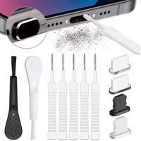 13 件装 Mobile Phone Speaker Dust Removal Cleaner Tool Kit for iPhone 16 15 Pro Max Earphones Charge Port Dustproof Cleaning Brush