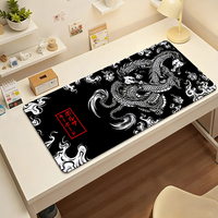Japanese Dragon Mouse Pad Large Non-Slip Waterproof Mat Stitched Edge Keyboard Pad for Gaming Daily Office