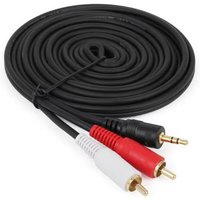 3.5mm to 2 RCA audio Video cable Y Splitter cable for PC DVD Computer TV Recorder Speakers