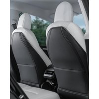 Für Tesla Modell 3/Y 2017-2025 Rücksitzbezug, 2 Stück, Sitzrücken-Kick-Schutz, Rücksitz-Kick-Matten für Kinder, zusätzliche Organizer-Tasche