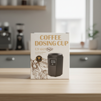 2 in 1 high precision digital coffee dosing cup built-in digital coffee scale, 304SS liner