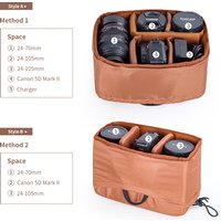 QISEMIAN DSLR camera bag - hand-held handbag camera inner bag - ultra-thick photography storage bag