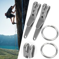 Mini Pocket Quick Hanging Clip Keychain Accessories Zinc Alloy EDC Outdoor Suspension Clip Carabiner Multi Tool Keychain