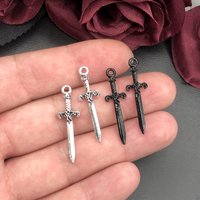 10 Pieces, Dagger - Sword - Medieval - Gothic - Boho Hippie Accessories DIY Handmade Necklace Earrings Bracelet Accessories 32*9