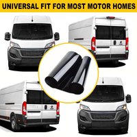 20x200cm RV Glossy Black Vinyl Sun Strip Kit for Camper Van Motorhome Sprinter Transit Ducato Large Stripe with Fitting Tool