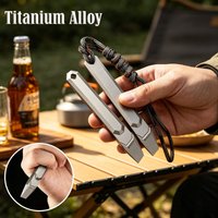 10CM TC4 Titanium Alloy Crowbar Staple Remover Wrench EDC Outdoor Tools Multifunction Self-defense Camping Gear