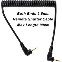 2.5mm Remote Shutter Release Cable 99cm Spiral Connecting Cord for RS-60E3 etc. for Canon for Pentax for Samsung etc.