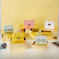 Acrylic Display Case Square Showcase Mirror Box for Collectibles Clear Storage Organizer Stand for Home Desk Counter Shelf