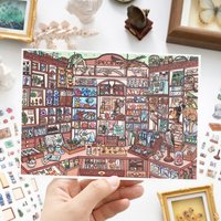 Kawaii baking kitchen 3D Dressing room Landscape Sticker DIY Pocket Cabin Scene festival gift