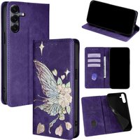 Butterfly Pattern Magnet Leather Case for Samsung Galaxy S25 Ultra S25 FE S24 S23 S22 Plus A17 A07 A56 A36 A26 Flip Wallet Cover