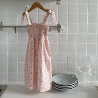 Summer Girls Floral Dress Sling Ruffles Bohemian Beach Princess Dresses for Girl Clothing Toddler Cozy Cotton Smocked Dresses