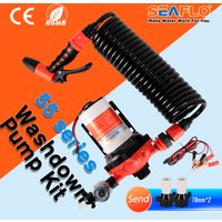 SEAFLO 55 Series Diaphragm Water Pump Our Heavy-duty Washdown Kit 5.0GPM 60PSI 12V with 6.5m Coiled Hose On-Board