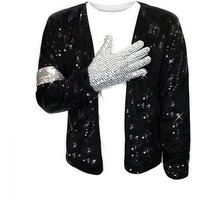Michael Jackson Cosplay Jacket Glove Show Performance Stage Party Costume Halloween Billie Jean Outfit Coat For Adult