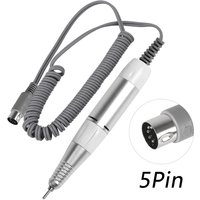 Perceuse à ongles électrique à 5 broches, stylo, poignée, lime, vernis, meuleuse, pièce à main, manucure, pédicure, outil, accessoires