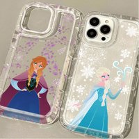 Disney Frozen II Elsa Anna Case For iPhone 16 15 14 13 12 11 Pro Max XS X XR 8 7 Plus SE 2020 Soft Silicone Shockproof Back Etui
