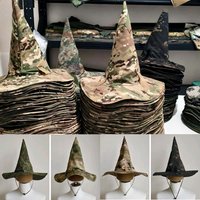 Magic Wizard Hat Tactical Camouflage Hunting Boonie Hat Airsoft Wizard Brim Sun Cap for Outdoor Cosplay Fishing Camping Hiking