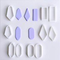 New Earring Cutting Mold French Wave Curve Profile Bee Honeycomb Polymer Clay Cutter DIY Jewelry Pendant Pottery Tools 4.1 7