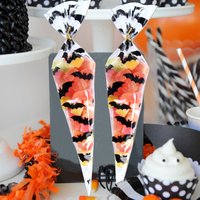 100pcs Happy Halloween Candy Bag Gift Cookie Bags Biscuits Snack Plastic Packaging Bags Halloween Party Decoration Supplies