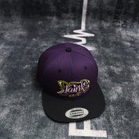 Unbzinz Hard Top Flat Brim Hat Jersey Style Unisex Spring Autumn Purple Streetwear Cap Adjustable Cotton Letter Pattern