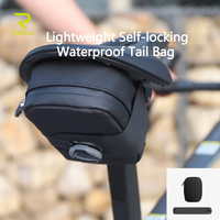 Rrskit Bicycle Lightweight Self-locking Waterproof Tail Bag Road/MTB/Folding Bike Saddle Rear Bag Portable Bicycle Tool Kit