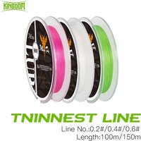 Kingdom THINNEST LINE Super Thin 0.2# 0.4# 0.6# 9 12LB Fishing PE Line 4 Braideds Multifilament Fishing Line For Carp Fishing