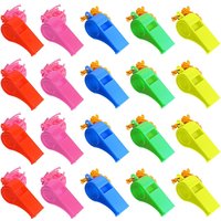 6~50pcs Whistles with Lanyards for Party Favors Festival Gathering Gift Noise Generator Cheer Whistle Colorful Plastic TMZ