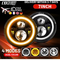 CO LIGHT 7 pouces phare LED 180W faisceau haut-bas avec Halo Angel Eyes E9 Dot ambre clignotant pour voiture 4x4 tout-terrain 12V 24V