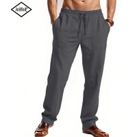 Pantalon homme ample Cool pantalon Long décontracté taille élastique pantalon Long décontracté grande taille Streetwear pantalon léger