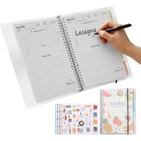 Blank Recipe Book Personalized Recipe Journal 160 Pages Empty Cookbook for Family and Cooking Lover Present Idea for Women Wife