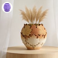 Maple leaf-shaped silicone art mold with exquisite texture, perfect for creating gradient autumn-themed maple leaf flower pots/d