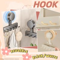 Reusable Suction Cup Hook Wall Hooks No Punching for Bathroom Kitchen Bedroom Towel Clothes Hanger Hook Home Organizer