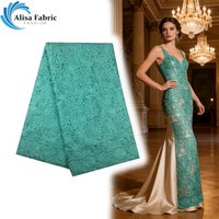 High quality sequin lace tulle lace fabric 5 yards fabric for elegant church wedding party evening dress