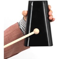 6 Inch Cowbell High Quality Percussion Musical Instrument Black Metal Cattlebell Hand Held Cow Bell Drum Set Instrument Part
