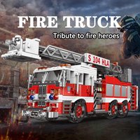 XINGBAO building blocks cloud ladder fire truck assembled toy building blocks car model children children's difficult and huge