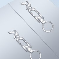 For Peugeot RCZ Zinc Alloy Emblem Metal Car KeyChain Key Chain Keyring Key Ring