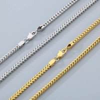 Men's 18K Gold Plated 925 Sterling Silver Necklace with 6mm Dragon Bone 50-60cm Long Chain
