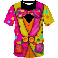 Halloween Children's T-Shirt Clown Personalised Kids Clothes Creative Cosplay Costume Boys Girls Top Stylish Children's Clothing