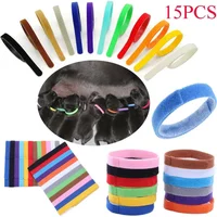 15PCS Colorful Dog Cat Velvet Whelp Kitten Pet Supplies Puppy ID Collar Identification ID Collars