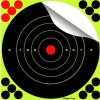 10 sheets/pack 12 Inch Bright Fluorescent Yellow Splatter Target Sticker - Adhesive Reactive Shooting Targets