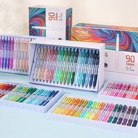 LANGUO 90/36 Colors Press Gel Pen Large Capacity 0.7mm Handbook Writing Pens Painting Drawing Stationery Office School Supplies