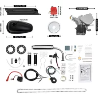 AliExpress NONE 3kw 110cc Bicycle Gasoline Engine Motor Kit Motorized Bike Kit for most 26-inch or 28-inch bicycles with V-shaped frames