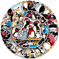 50/100Pcs Cartoon Penguin Stickers Pingu Decals For Laptop Scrapbook Luggage Guitar Helmet DIY Graffiti Aesthetic Stickers Gifts