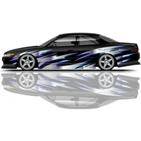 flame Car stickers modified racing car SUV accessories packaging decals PVC custom side graphic stickers decals