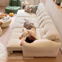 Cloud Electric Sofa Living Room Modern Simple Telescopic Fabric Lazy Multi-functional Sofa Bed Dual-purpose, Living Room Hotel