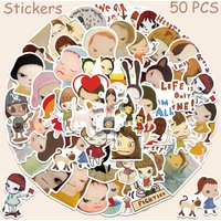 50pcs Japanese Designer Yoshitomo Nara Stickers Decals For Phone Laptop Luggage Refrigerator Notebook Cartoon Graffiti Stickers
