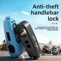Bicycle Lock Universal Motorcycle Handle Anti-theft Lock Anti-pry Alloy Lock Cylinder Handle Lock Portable Battery Car Lock