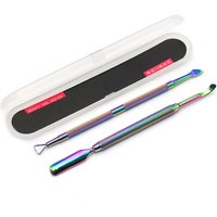 Poussoir à ongles en acier inoxydable pour manucure et pédicure, outils pour enlever la peau, gel UV