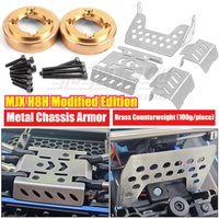 MJX H8H Modified Edition 1/8 RC Car Parts Bridge Side Brass Counterweight Chassis Armor Stainless Steel