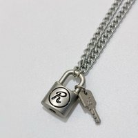 New NANA Necklace Oosaki Nana Honjo Ren Key R Lock Unisex Punk Pendant Cosplay Vintage Matte Choker Jewelry Accessories