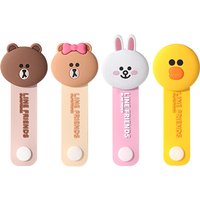 Line Friends Brown Choco Sally Cony Cartoon Headphone Cable Winder Kawaii Desktop Cable Manager Data Cable Storage Fixer